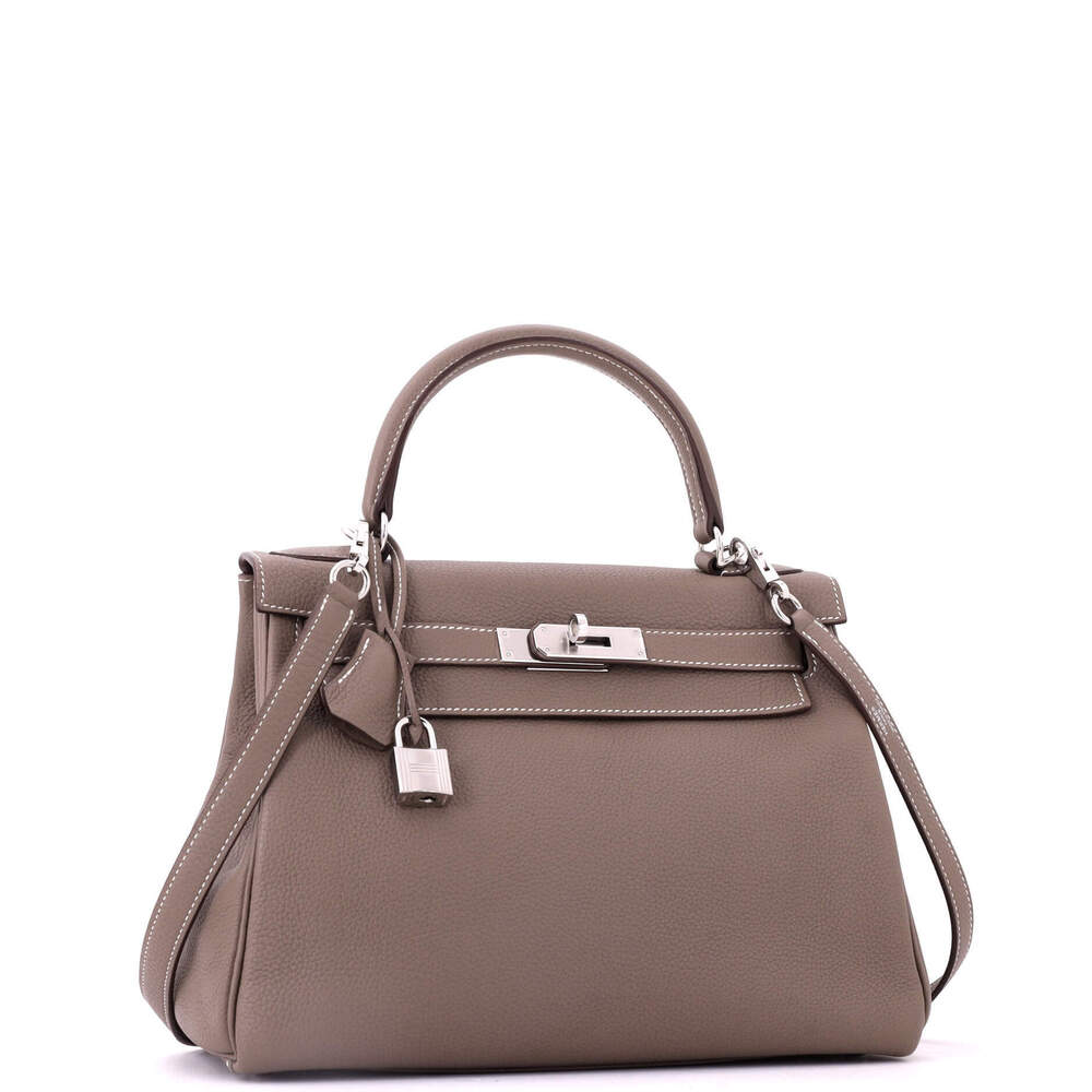 Hermes Kelly 28 Grey Togo with Palladium Hardware - Picture 3 of 8